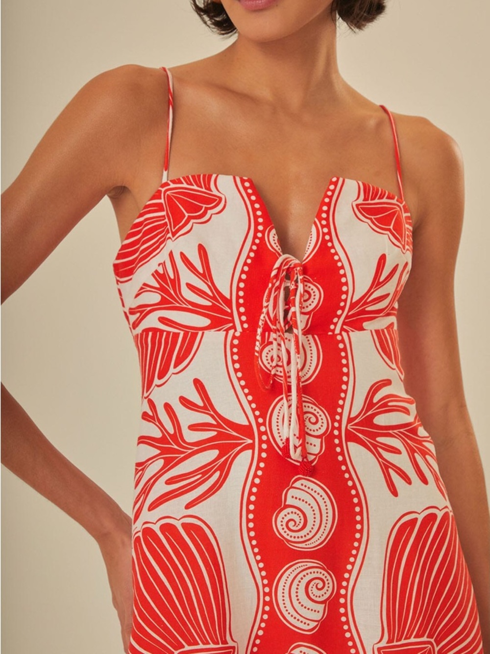 FARM Rio Off-White Ainika Shell Maxi Dress Size Small - Picture 5 of 16